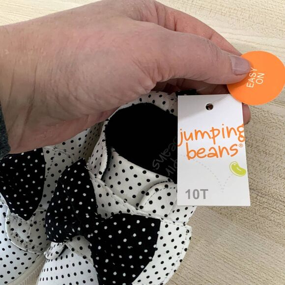NWT!!! Sz 10T White and Black Polka Dot with Bow - Picture 3 of 4